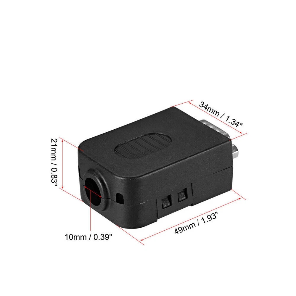 10Pcs D-SUB DB9 Male 9Pin Plug Breakout Terminals Screw Type Connector