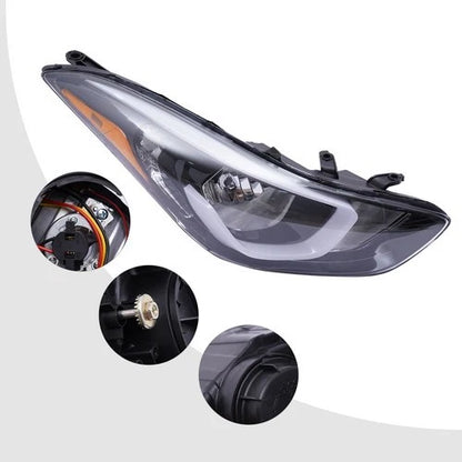 Set of 2 Headlights for Hyundai Elantra (2014–2016) 921013Y500, 921023Y500