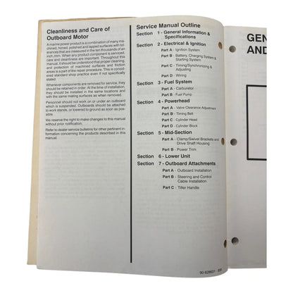 Service Manual for Mercury Mariner Outboards 90-828631 (1995)