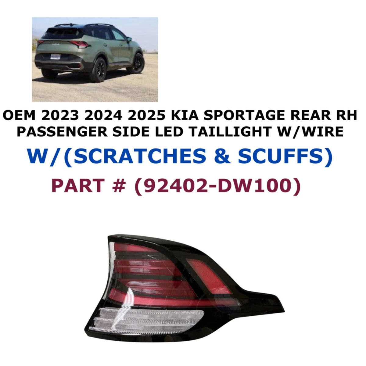 LED Taillight for Kia Sportage (2023–2025) 92402-DW100