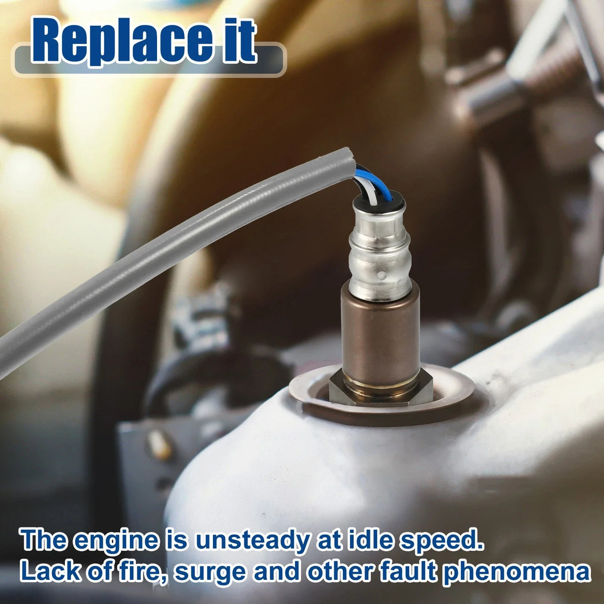 Rear O2 Oxygen Lambda Sensor No. 1484886 for Ford C-MAX FOCUS GALAXY (2003–2019)