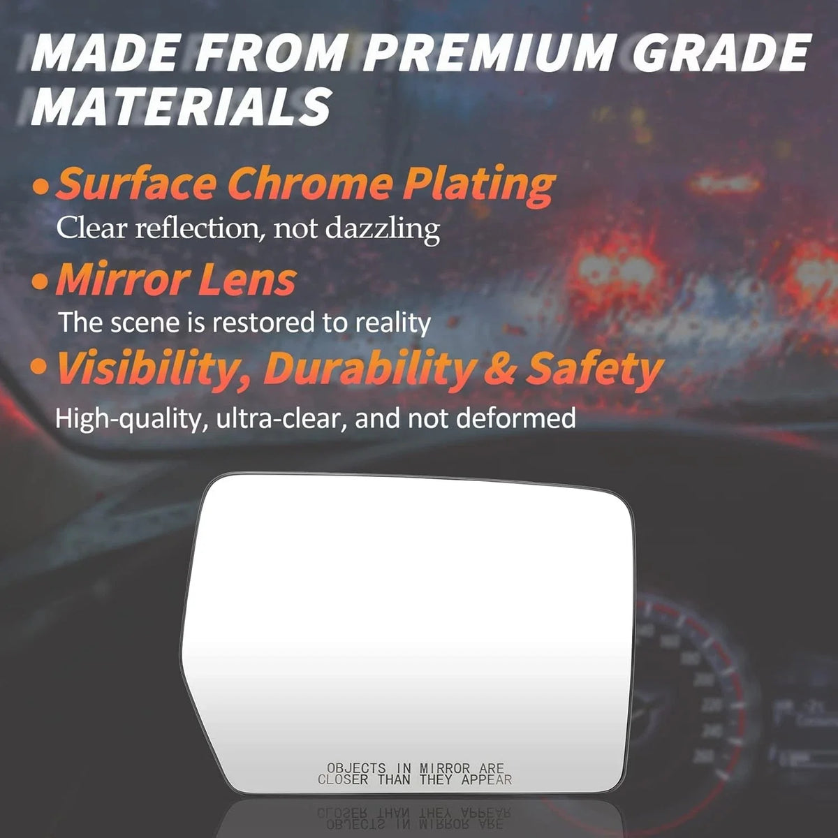Heated Mirror Glass for 2004–2014 Ford F-150 (RH Passenger Side)