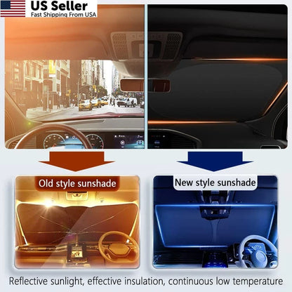 300T Thickened Automotive Glass Sunshade for Universal Fit (57.08 × 31.5 inch)