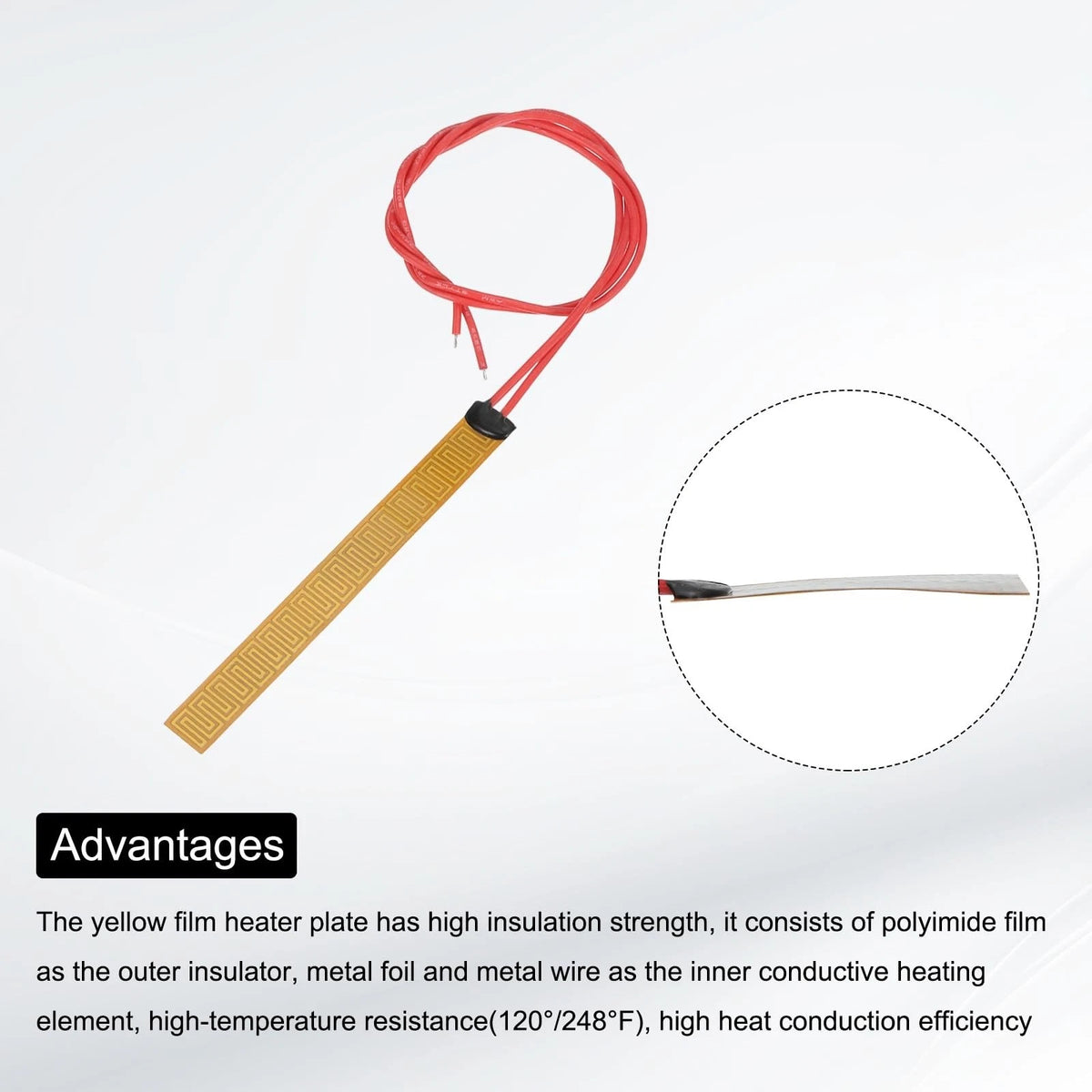 2X Heater Film Heating Plate for Universal Applications (12W 12V)