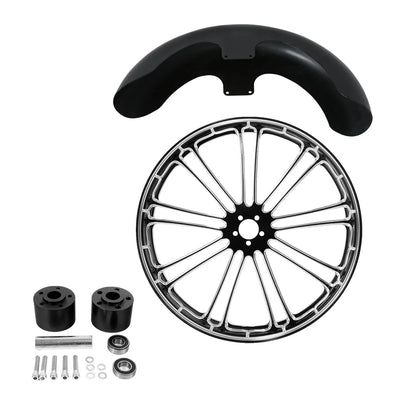 23" Front Fender & Wheel Rim Dual Disc Hub for Harley Electra Glide (2008–2023)