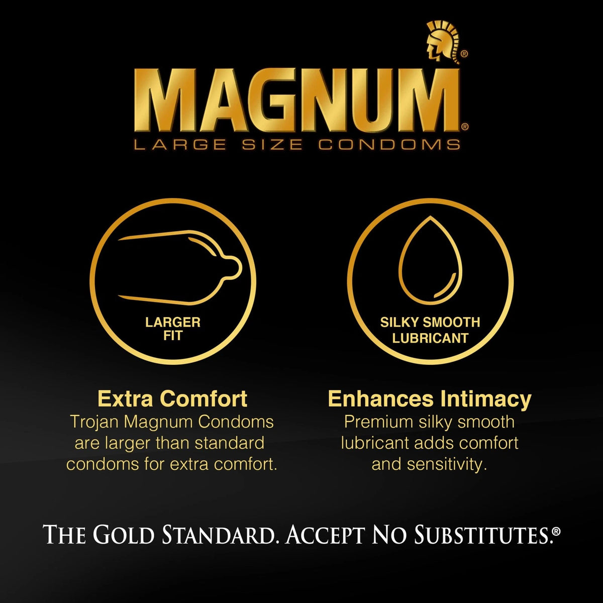 12X Magnum Lubricated Condoms for XL Size (Pack of 12)