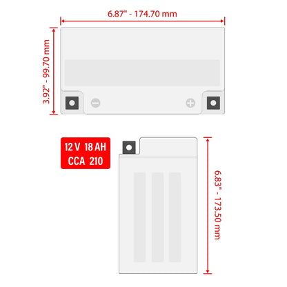 AGM Battery for Yamaha Waverunner FX FX1000 FX1100 (2004–2008)