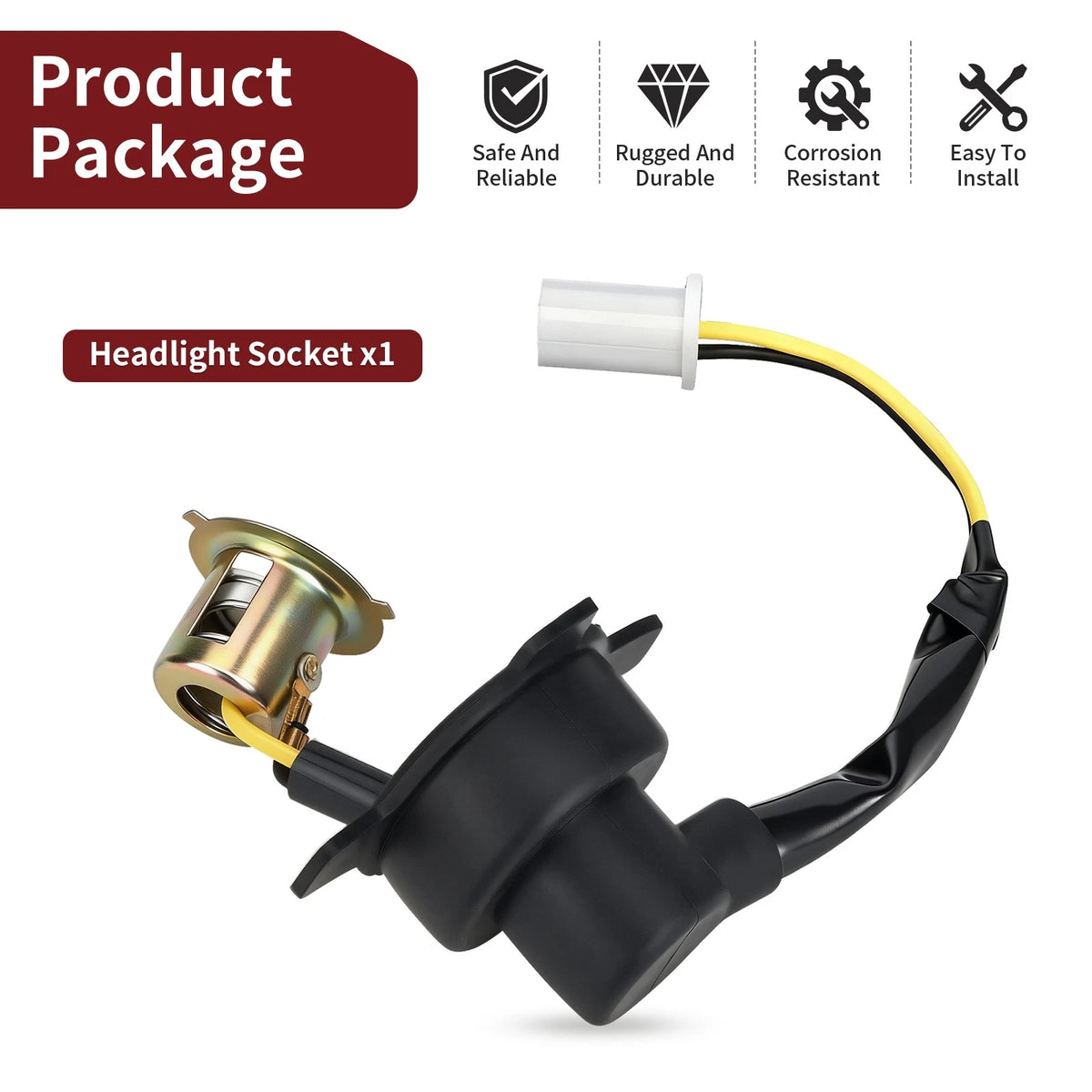Headlight Socket for Polaris ATV Sportsman 110 90 Outlaw 90 110 RZR 170 (0453569)