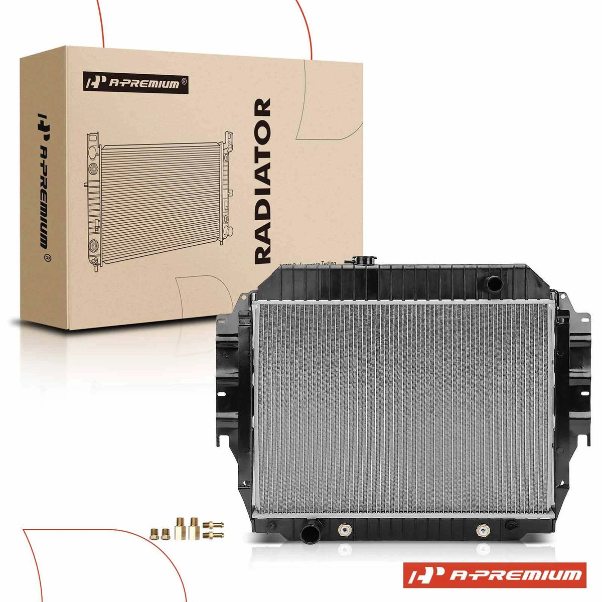 A-Premium Radiator with Trans Oil Cooler for Ford E-150 E-250 (1992–1996) F5UZ8005A F5UZ8005B 1456