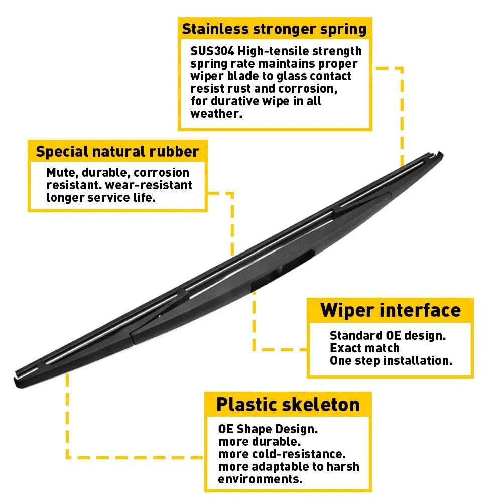 Rear Windshield Wiper Set for Honda Odyssey (2011–2017)