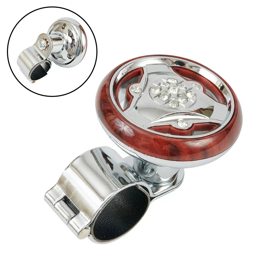 Steering Wheel Booster Anti-Slip Assister Electroplating Power Handle for Car