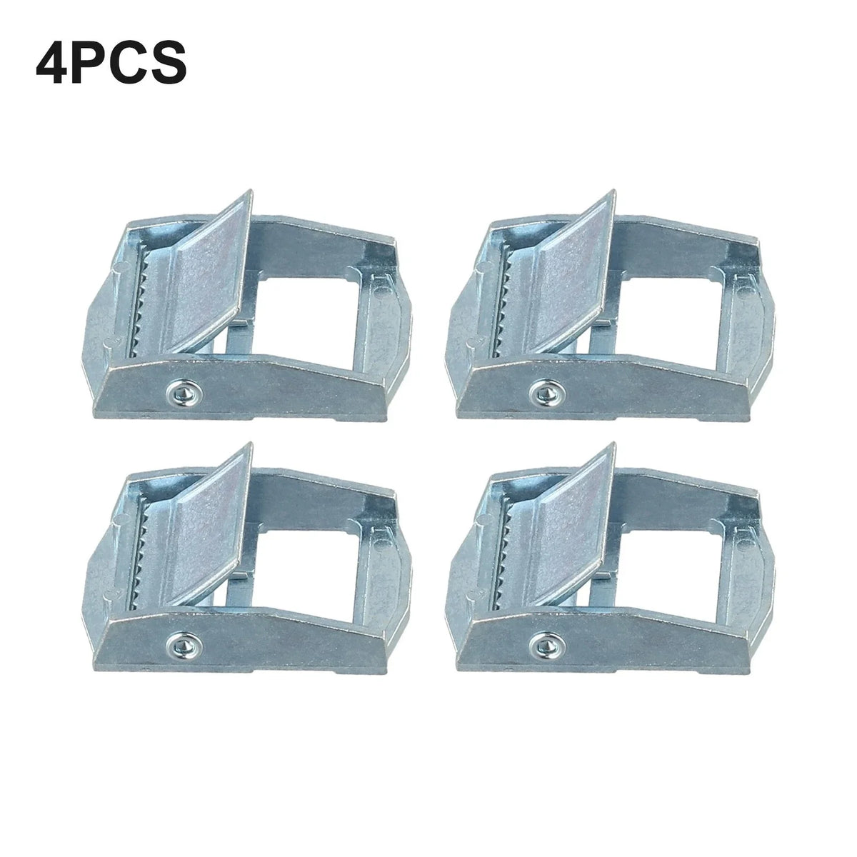 Set of 4 Zinc Alloy Buckles for Tie-Down Cargo Strap Tensioner