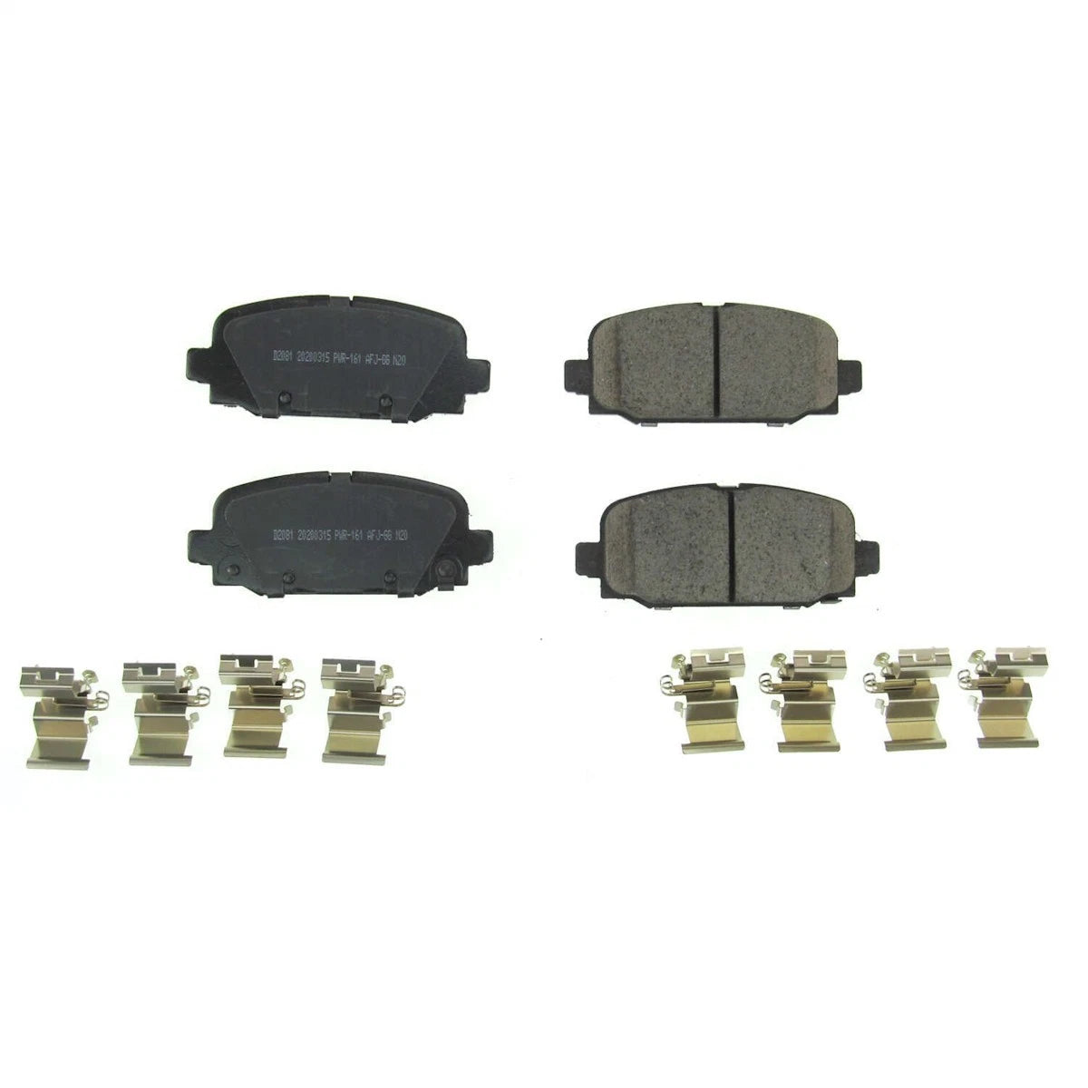2X Powerstop Brake Pad Set Rear for Jeep Compass (2018–2022) 17-2081