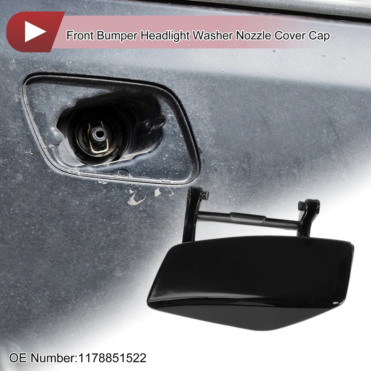 Front Left Bumper Trim Nozzle Cover No. 1178851522 for Mercedes-Benz CLA250 (2014–2019)