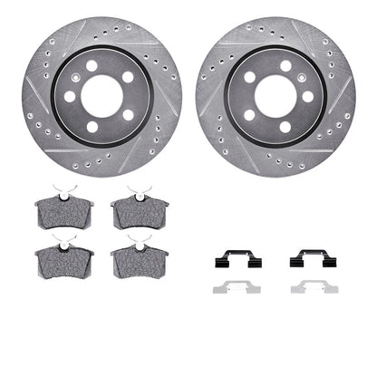 2X Brake Disc and Pad Kit for Volkswagen Golf Jetta (2003–2006) WGWH1-74037