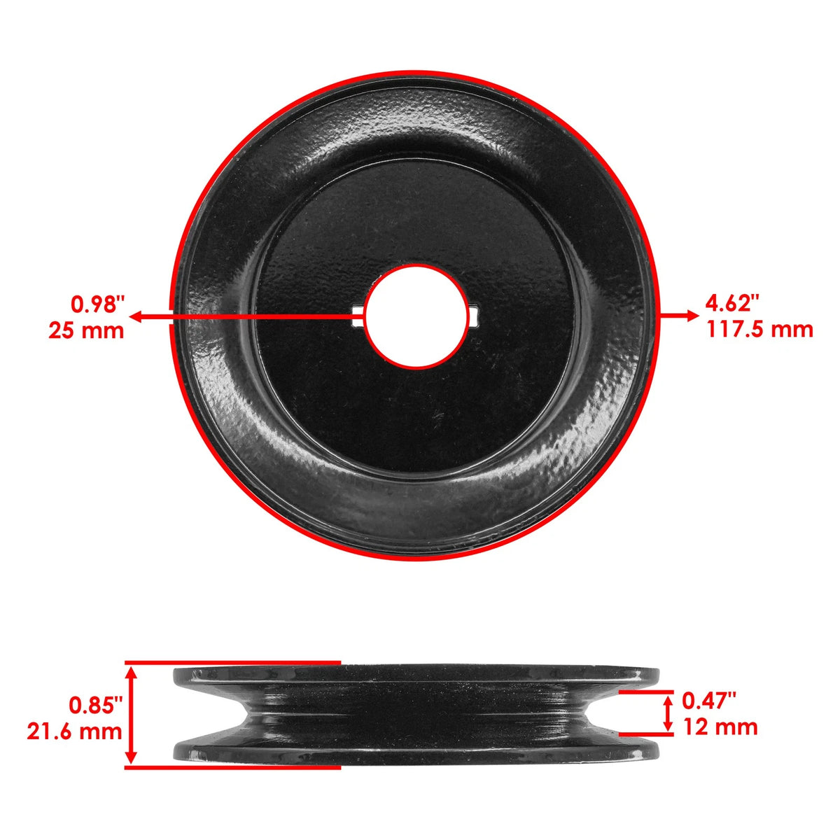 48" Deck Spindle & Pulley for Simplicity MF2500 (SD2143+PY4663)