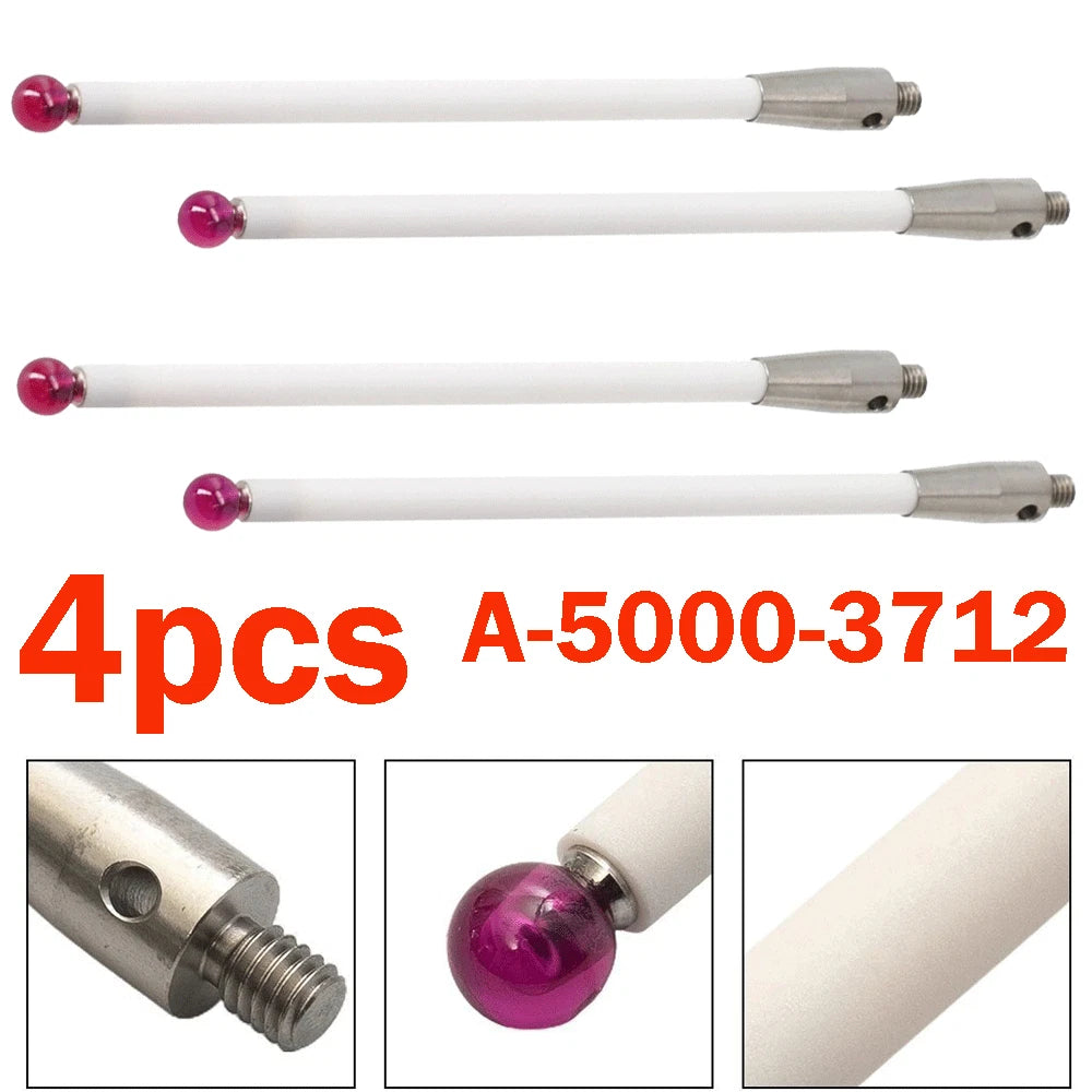 4pcs CMM Probe Stylus for Renishaw (100mm Ceramic Stem, 6mm Ball)