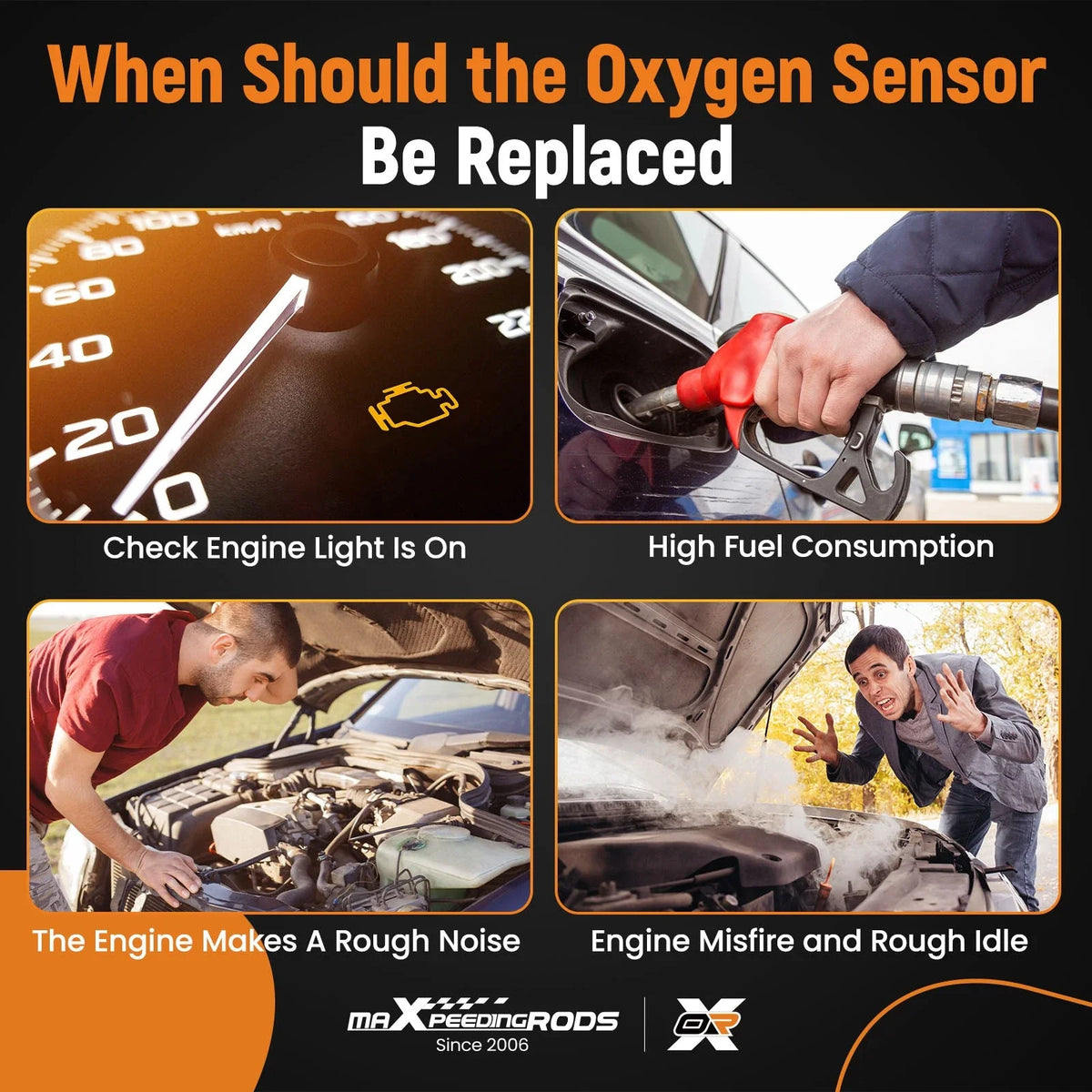 Set of 4 Oxygen Sensors for Honda Accord Odyssey MDX RL (2003–2012)