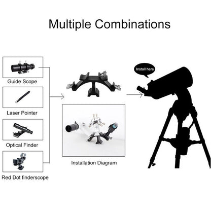 3-Head Finderscope Mounting Bracket for Astronomical Telescope