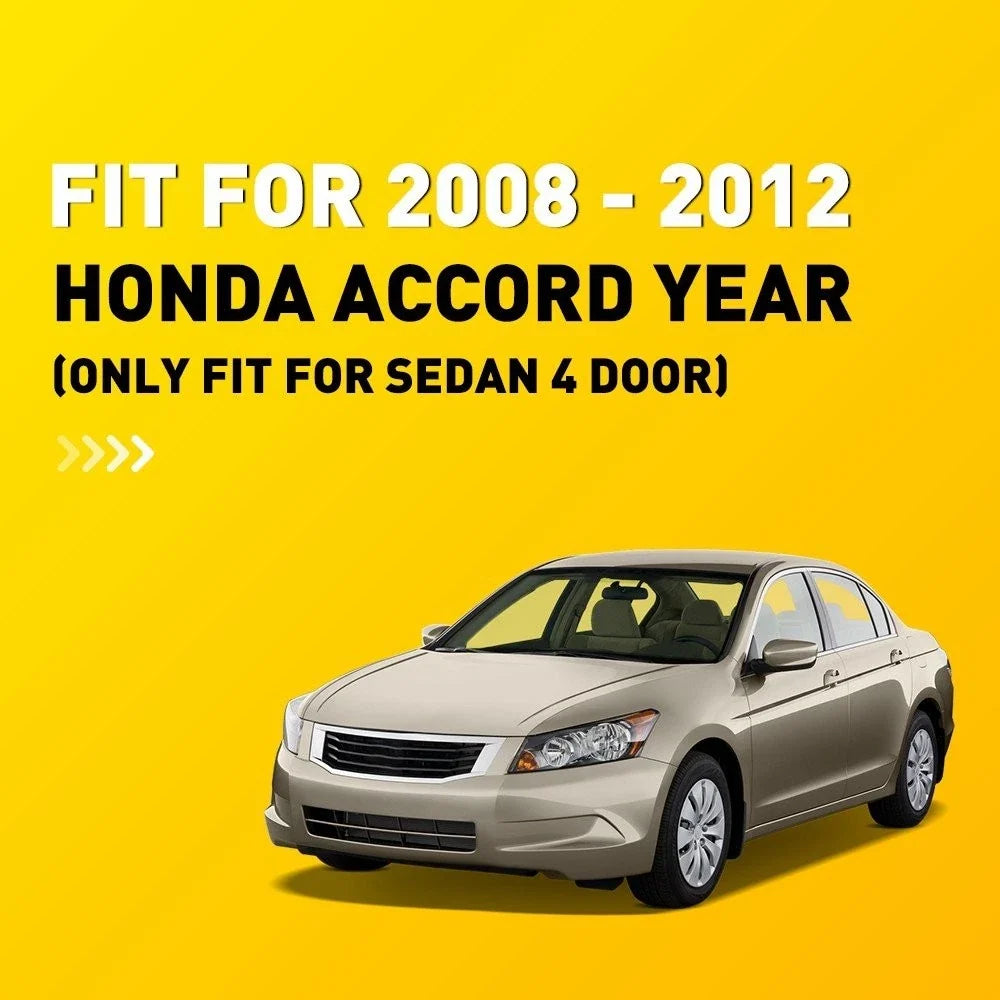 2Pcs Beige Synthetic Leather Door Panel Cover for Honda Accord Sedan (2008–2012)
