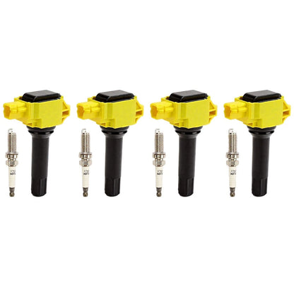 Ignition Coil and Spark Plug Kit for Subaru Outback Legacy Forester Crosstrek (2018–2019) - 18104904, 22433AA720, E127493501, IC881, UF747, UF774