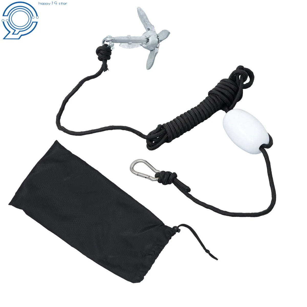 Folding Grapnel Anchor Kit for Kayaks Canoes Paddle Board (Portable, 1.5lb)