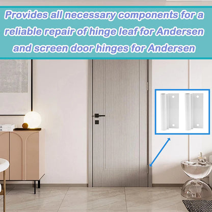 Lower Screen Door Hinge Leaf Replacement Kit for Leaf