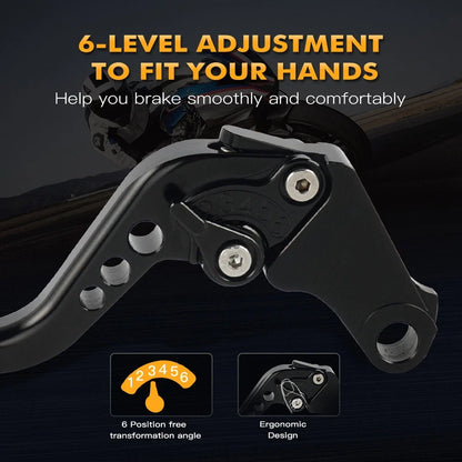 Aluminum Adjustable Brake Clutch Levers Pair for Suzuki GSX1300R Hayabusa (2008–2020)