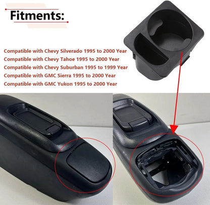 Cup Holder Insert for Chevy Silverado C1500 C2500 C3500 K1500 K2500 (1999–2007)