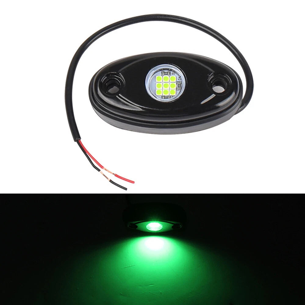 4X Green LED Rock Lights for Jeep Offroad UTV ATV