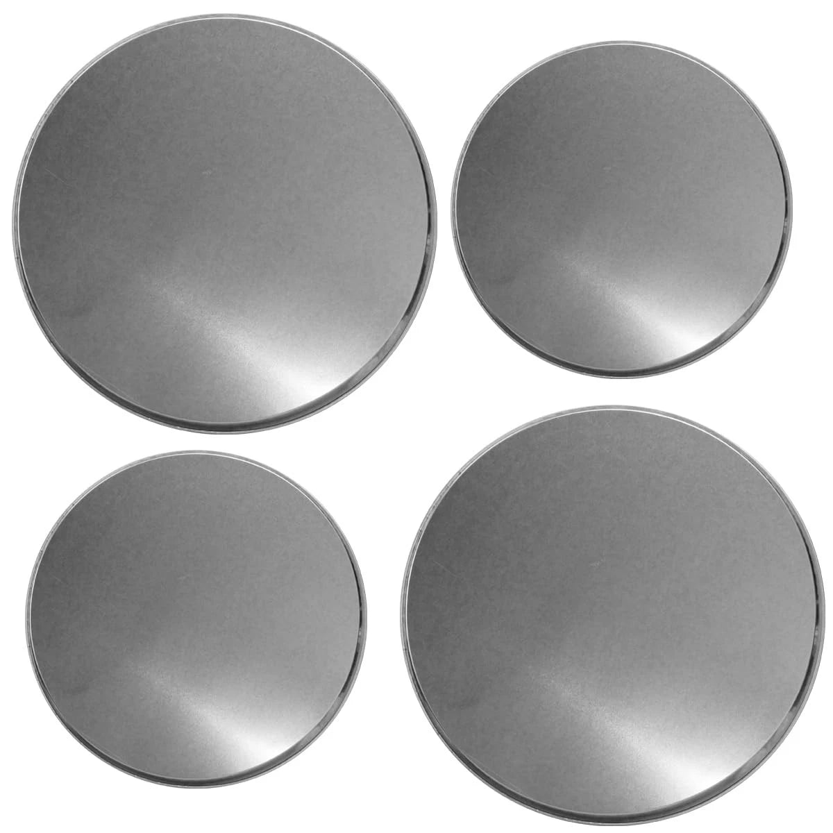 Set of 2 Burner Covers for (8" & 10") Stainless Look