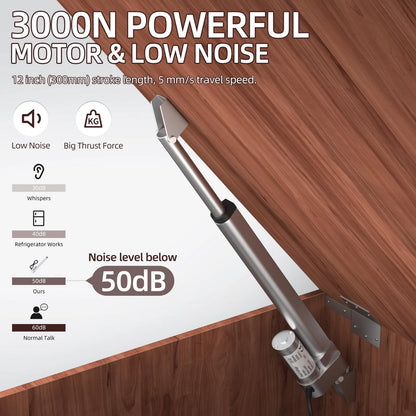 12V Linear Actuator for Heavy Duty Applications (12 Inch Stroke, 3000N)