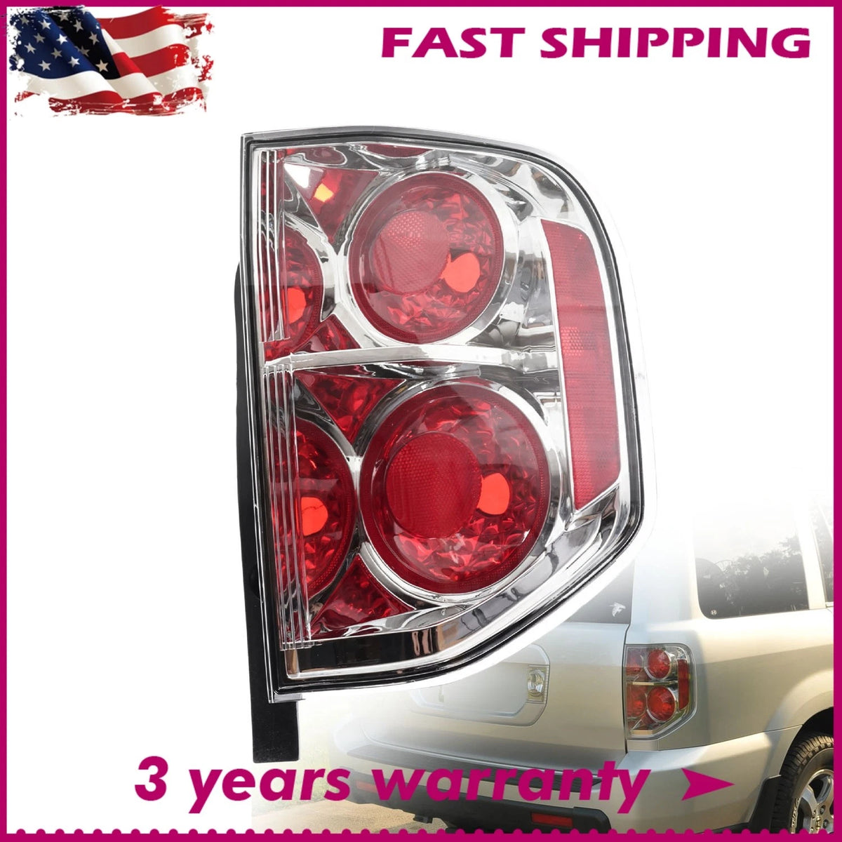 Tail Light Unit for Honda Pilot (2006–2008) HO2801162, 33501S9VA11