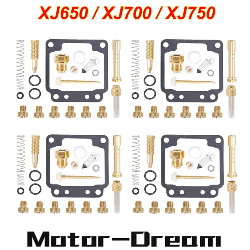 Set of 4 Carburetor Rebuild Repair Kits for Yamaha Midnight Maxim 650 (1981)