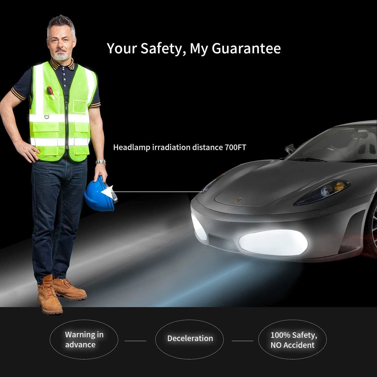Reflective Safety Vest for Construction Site Work
