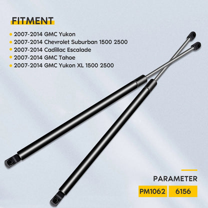 2X Rear Liftgate Shock Struts for Yukon (2007–2014)