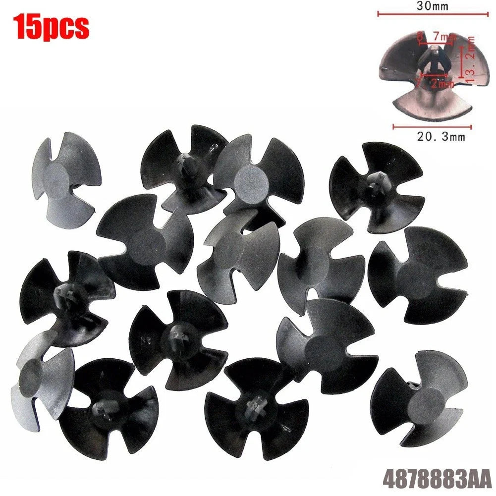 15 Pcs Hood Insulation Retainer Clips for Dodge (4878883AA)