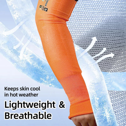 Cut Resistant Arm Sleeves for 18 In-1 Pair (ANSI A9, Orange)