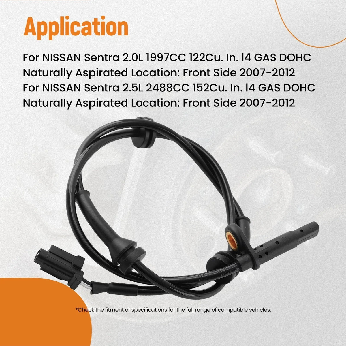 1X ABS Speed Sensor Front Left for Nissan Sentra 2.0L 2.5L (2007–2012) 47911ET000