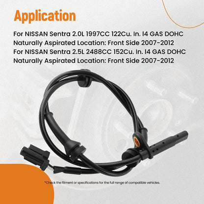 1X ABS Speed Sensor Front Left for Nissan Sentra 2.0L 2.5L (2007–2012) 47911ET000