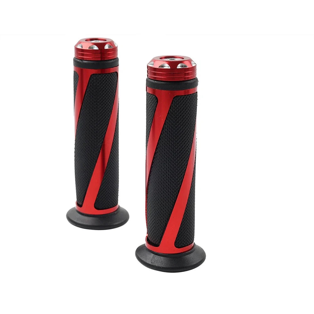 Rubber Gel Hand Grips for Yamaha MX ATV Dirt Bike (7/8", Red)