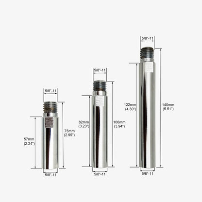 5/8"-11 Thread Angle Grinder Extension Set of 3 (75mm, 100mm, 140mm)