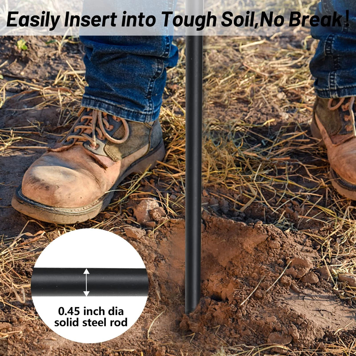 Metal Soil Probe Rod for Septic Tank Locator Tool