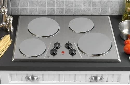 Set of 2 Burner Covers for (8" & 10") Stainless Look