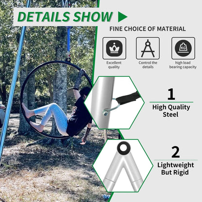 Aerial Yoga Stand Frame for Indoor Outdoor Fitness (10FT)