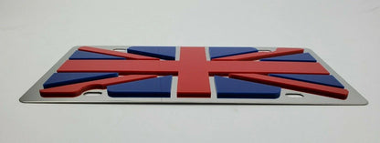 Vanity License Plate Frame with 3D UK Flag for Chrome Great Britain (—)