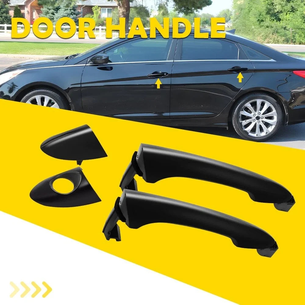 Pair Exterior Door Handles for Hyundai Sonata (2011–2015) - Black