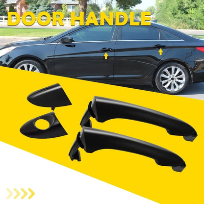 Pair Exterior Door Handles for Hyundai Sonata (2011–2015) - Black