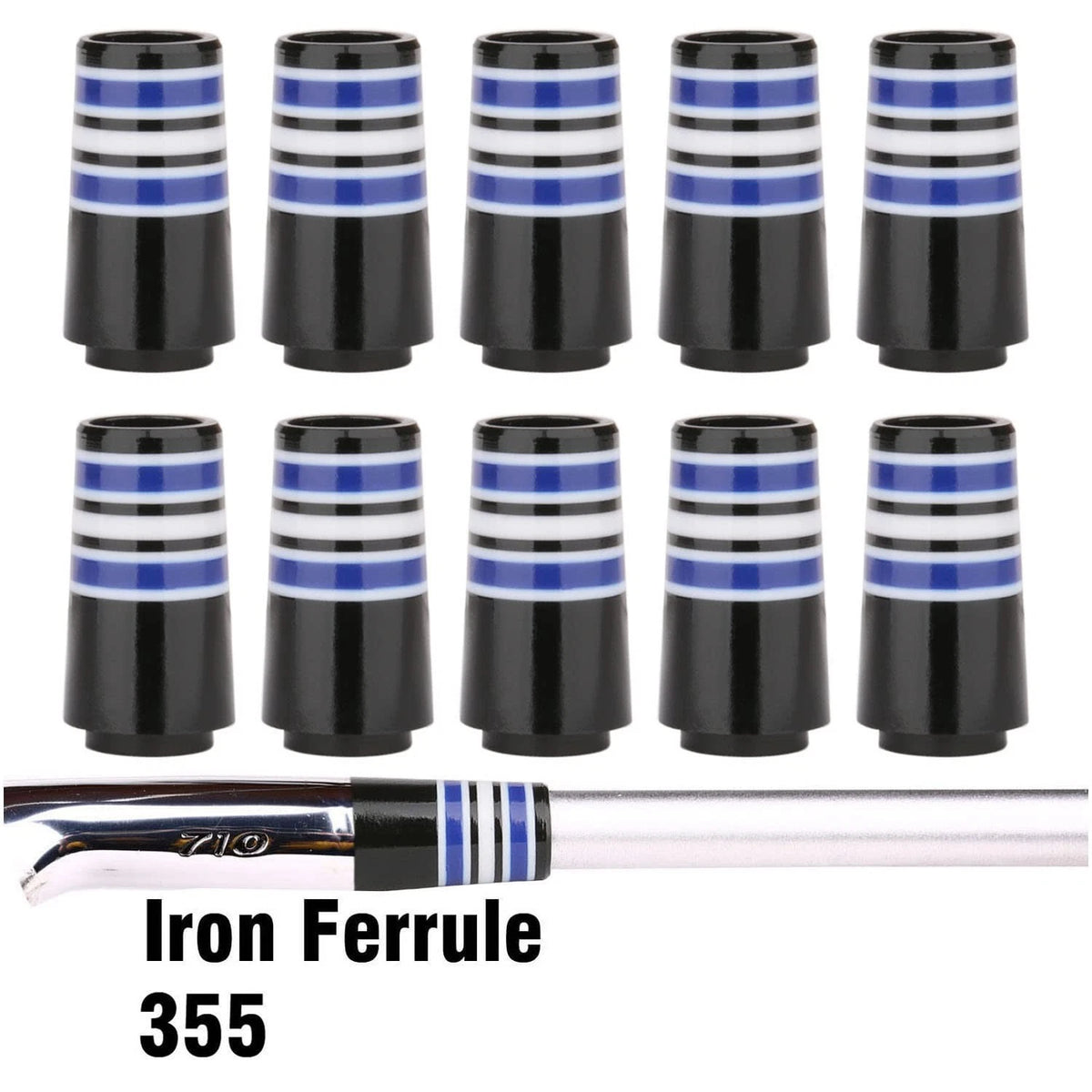 10pcs Custom Tip Golf Ferrules for Taper Iron 0.355 (Fits )