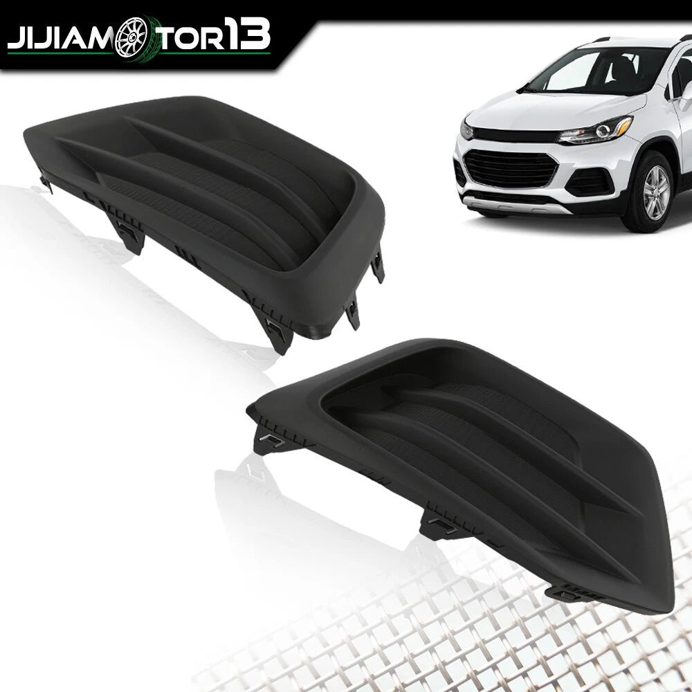 Pair Fog Light Covers for Chevy Trax (2017–2022) J-02FLC45M5ABK, 42537708